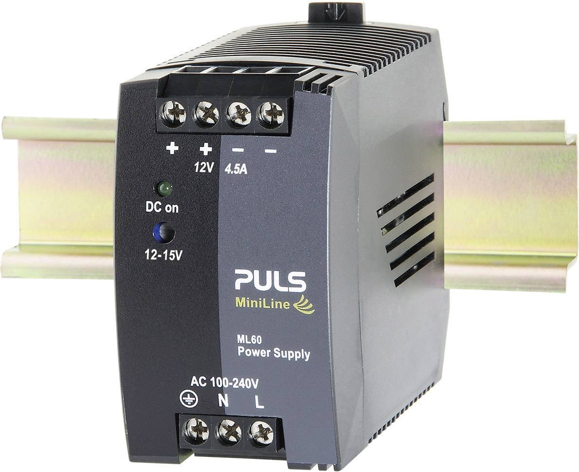 PULS MiniLine ML60.122 Rail mounted PSU (DIN) 12 V DC 4.5 A 54 W 1 x