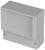 Grey rectangular enclosure with a closed front, suitable for use in electronics or electrical circuits.