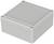 Rectangular grey enclosure with screws at the corners, suitable for electronic components.