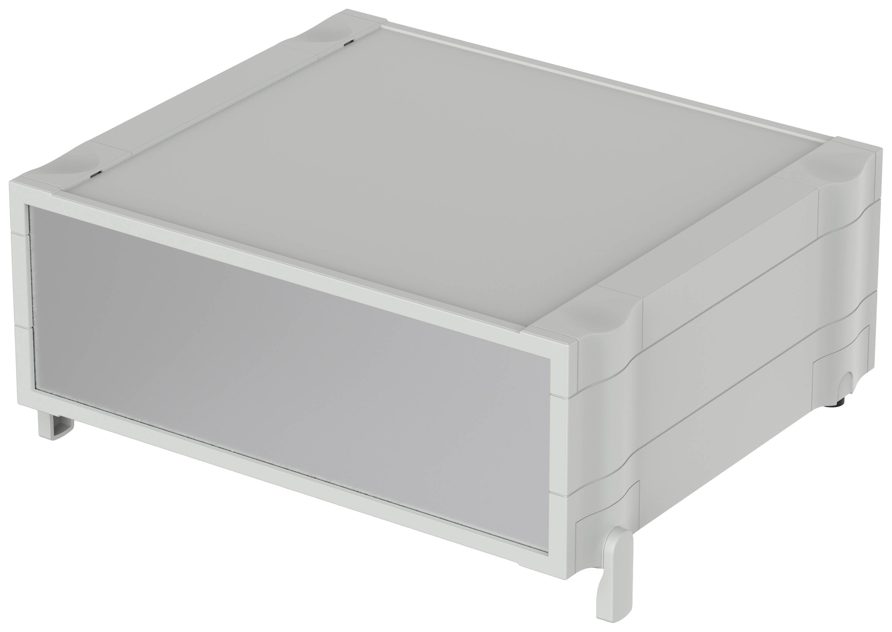 Bopla BOTEGO BO 62618 Desktop case (L x W x H) 256.9 x 307.35 x 110.92 mm Acrylonitrile butadiene styrene Grey-white (RAL 7035) 1 pc(s)