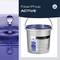 A bucket of FIAP with 'FilterPhos ACTIVE'. Label describes: High-performance phosphate binder, clearer water, contents 3 kg.
