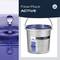 A bucket with the label 'FilterRock ACTIVE', alongside a water image with a splash. The product is from the brand FIAP.