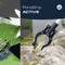 'PondGrip ACTIVE' shows a clamp gripping a leaf in water. A frog is visible on the left side of the image, with the gripper on the right.