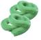 Two green, spiral-shaped brushes that intersect and are intertwined, with white loops at each end.