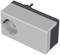 A white smart plug with a Schuko socket viewed from the side, for controlling electrical devices.
