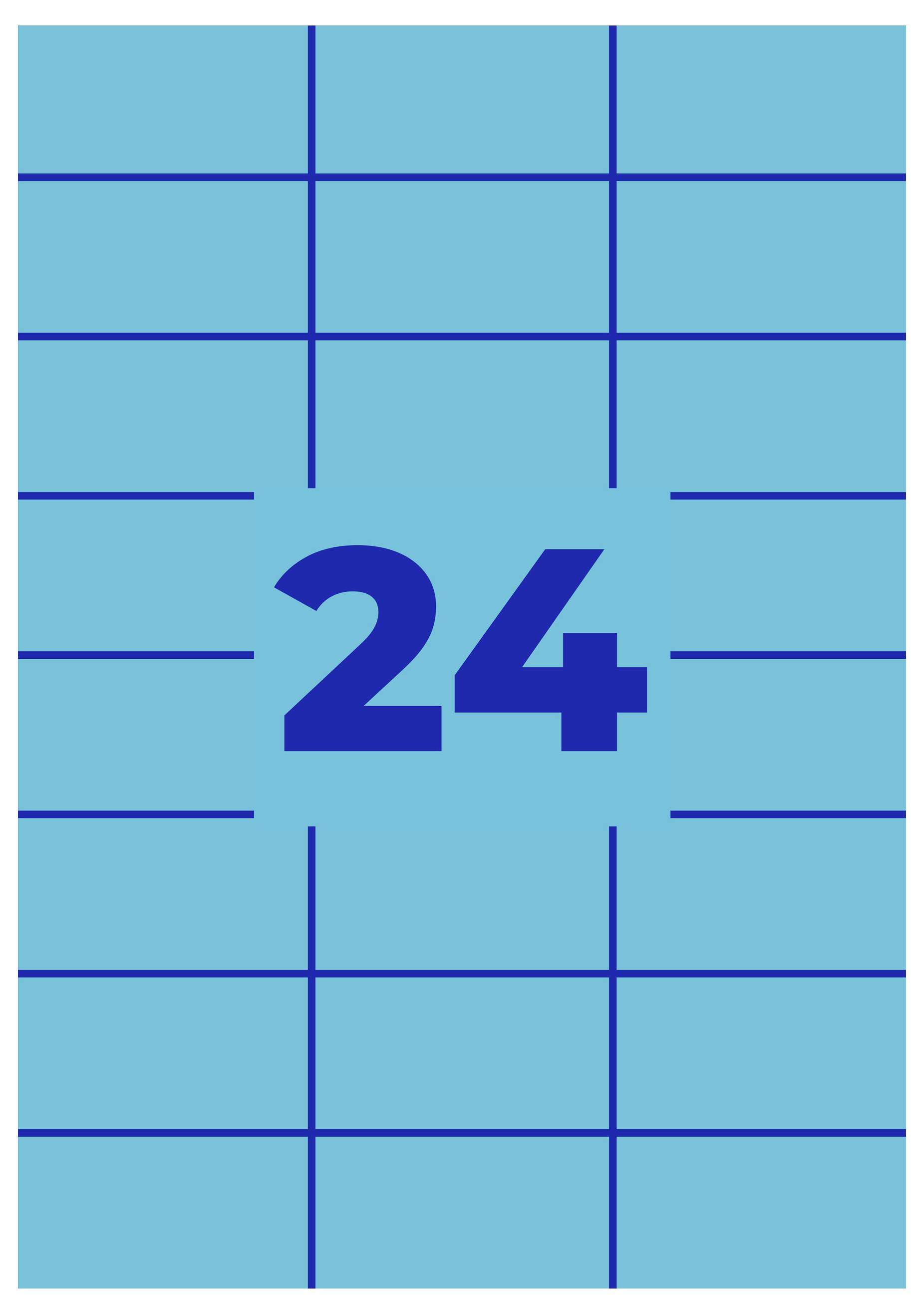 Turquoise-coloured calendar page with the large number '24' in the centre.