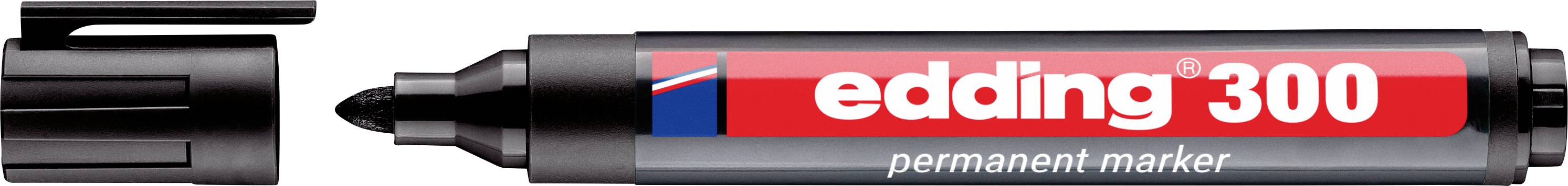 Edding 300 4-300001 Permanent marker Black waterproof: Yes