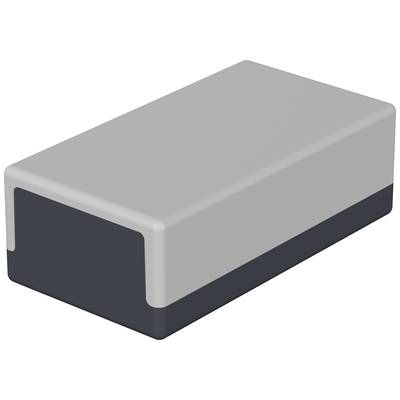 A rectangular, two-colour casing, typically in grey and black, potentially part of an electronic device or module.