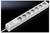 Six-way power strip with switch and cable by Rittal, in a simple, functional design on a black background.