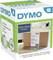 Box of DYMO labels, showing a printed address label on a package. Dimensions: 104 mm x 159 mm (4 in x 6 in).