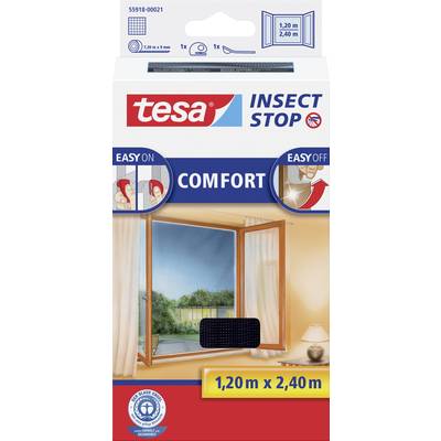   tesa  COMFORT  55918-00021-00    Fly screen    (W x H) 1200 mm x 2400 mm  Anthracite  1 pc(s)