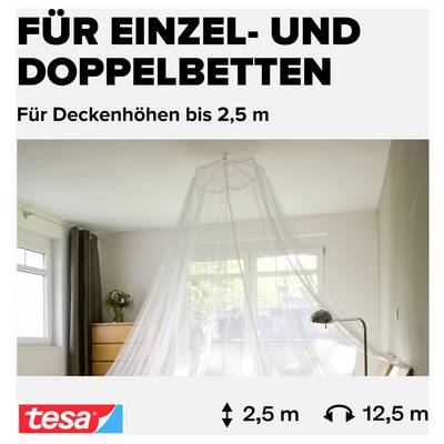 tesa COMFORT 55836-00020-00 Mosquito net (W x H) 2500 mm x 12500 mm White 1 pc(s)-3