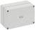 Rectangular, grey plastic enclosure with a screw-on cover, commonly used for electrical installations in industrial and craft settings.