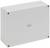 Grey rectangular enclosure with screwed corners, suitable for mounting electrical equipment.