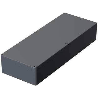 Rectangular grey metal enclosure with rounded corners and screws along the edges, used for electronic or instrument housing.