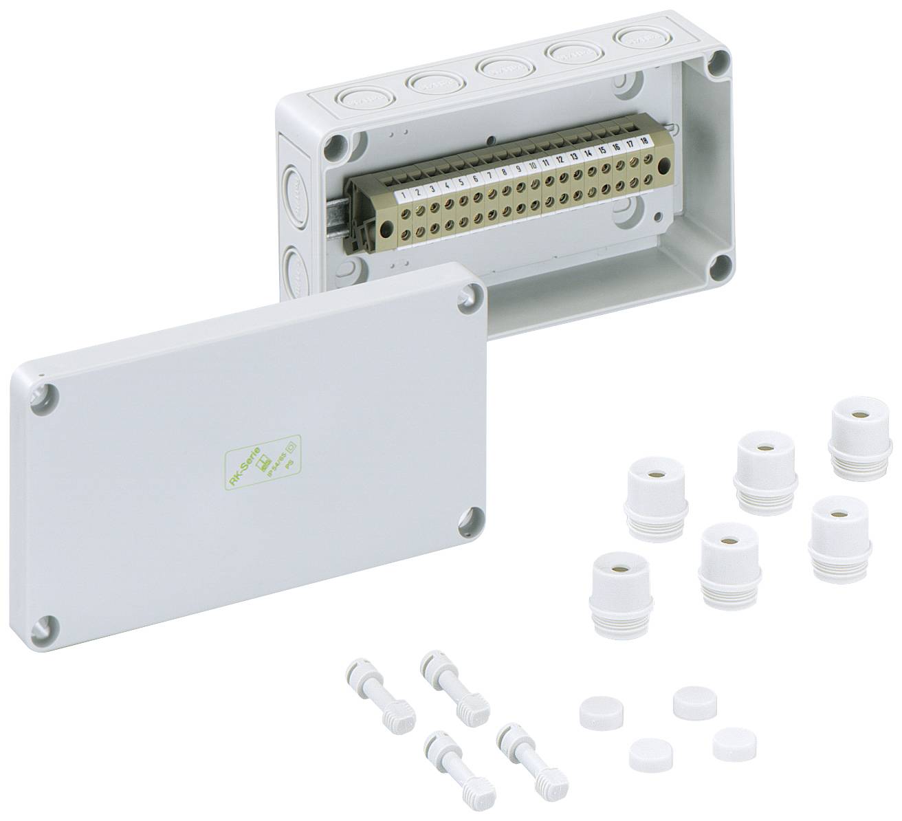 Spelsberg RKK 4/22-22x4² Serial terminal enclosure 180 x 94 x 57 Polystyrene (EPS) Grey 1 pc(s)