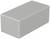 Grey rectangular plastic enclosure, suitable for electronic components.