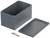 Grey-black rectangular enclosure with a removable lid and screws, suitable for electronic applications and protection.