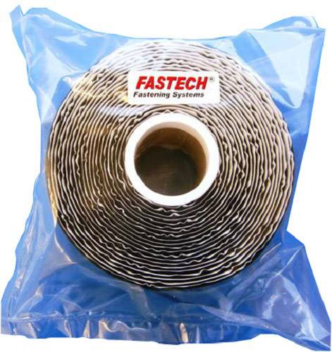 FASTECH® T0502599990305 Hook-and-loop tape stick-on (hot melt adhesive) Micro hooks (L x W) 5000 mm x 25 mm Black 1 pc(s-0