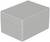 A rectangular, grey plastic enclosure with rounded corners and screws at the corners, used for protecting electronic components.