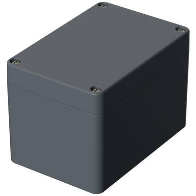 A rectangular, black enclosure with screws at the corners, suitable for protecting electronic components.