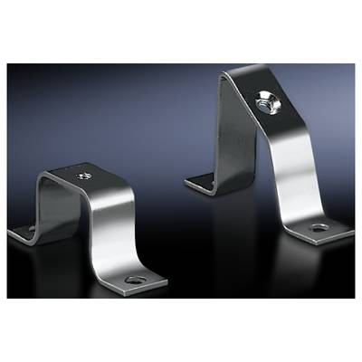 Metal S-shaped brackets of varying heights, with mounting holes, shown against a dark background.