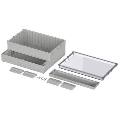 Open-frame case kit with a removed lid and accessories; main components are clearly arranged and visible.