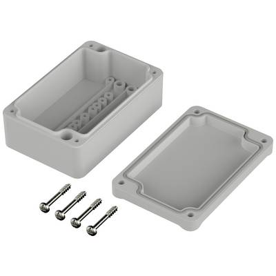 Enclosure with a removable lid and four screws. Suitable for electronic projects or as a protective housing for components.