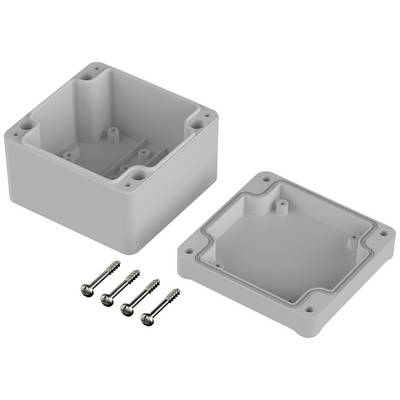 Housing with a removable lid and four screws, suitable for the installation of electronic components.