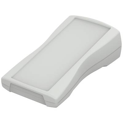 A white, rounded plastic enclosure.