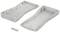 Housing made of grey plastic in two parts. Four screws are shown below. Suitable for electronic components.