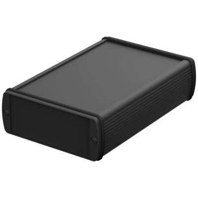 Black, rectangular device in a compact, robust housing, suitable for technical or electronic applications.