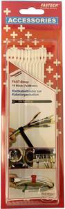 FASTECH® 801-010C  Hook-and-loop cable tie for bundling  Hook and loop pad (L x W) 200 mm x 7 mm White 10 pc(s)