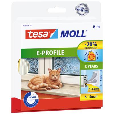 tesa E-PROFILE 05463-00120-00 Draught excluder tesamoll®  White (L x W) 6 m x 9 mm 1 pc(s)