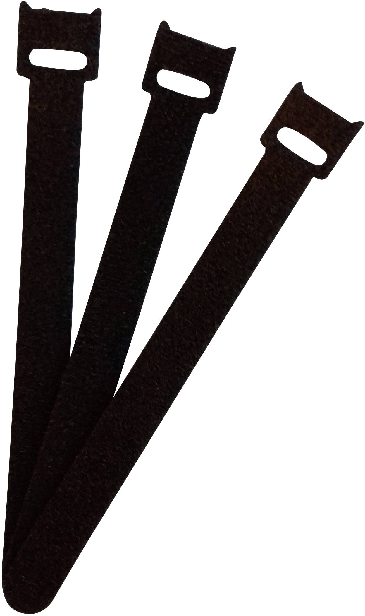FASTECH® ETK-3-150-9999 Hook-and-loop cable tie for bundling Hook and loop pad (L x W) 150 mm x 13 mm Black 1 pc(s)