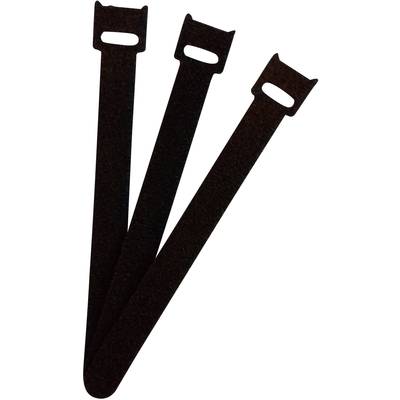 FASTECH® ETK-3-150-9999  Hook-and-loop cable tie for bundling  Hook and loop pad (L x W) 150 mm x 13 mm Black 1 pc(s)