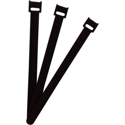 FASTECH® ETK-3-200-9999  Hook-and-loop cable tie for bundling  Hook and loop pad (L x W) 200 mm x 13 mm Black 1 pc(s)