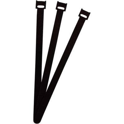 FASTECH® ETK-3-250-9999  Hook-and-loop cable tie for bundling  Hook and loop pad (L x W) 250 mm x 13 mm Black 1 pc(s)