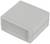 Grey, rectangular electronic enclosure with a lid and notches along the edges. Suitable for electronic components.