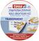 Double-sided adhesive tape by tesa, transparent, 10 m x 15 mm. Suitable for photographs; demonstrates application on paper and cardboard.