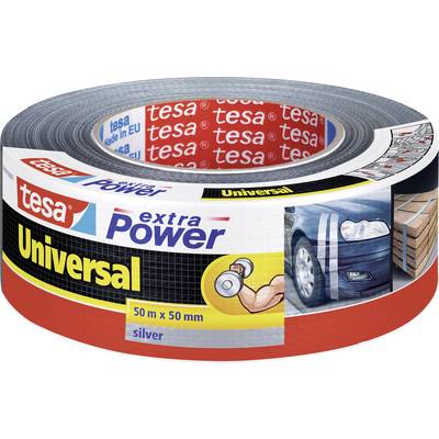 tesa UNIVERSAL 56389-00000-11 Cloth tape tesa® extra Power  Silver (L x W) 50 m x 50 mm 1 pc(s)