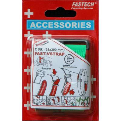 FASTECH® 688-656 Hook-and-loop tape with strap Hook and loop pad (L x W) 300 mm x 25 mm Green 2 pc(s)