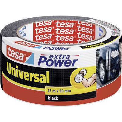 tesa UNIVERSAL 56388-00001-07 Cloth tape tesa® extra Power  Black (L x W) 25 m x 50 mm 1 pc(s)