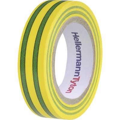 HellermannTyton HelaTape Flex 15 710-00106 Electrical tape HelaTape Flex 15 Green, Yellow (L x W) 10 m x 15 mm 1 pc(s)