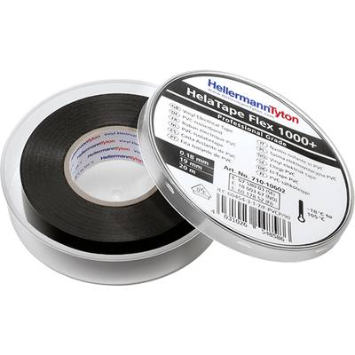 HellermannTyton HelaTape Flex 1000+ 710-10602 Electrical tape HelaTape Flex 1000+ Black (L x W) 20 m x 19 mm 1 pc(s)