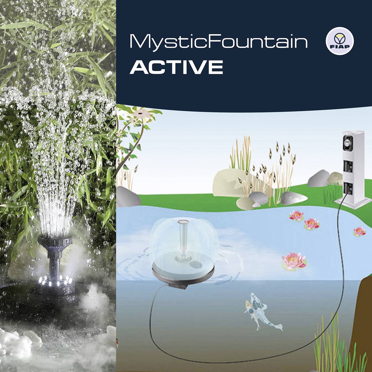FIAP 3014 Fungal Active Floating waterfeature incl. fogger, incl. illumination 2500 l/h-7