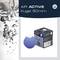 Links: Bubbling water. Right: Blue sphere with packaging, text 'AIR ACTIVE Sphere 50mm'. FIAP logo top right.