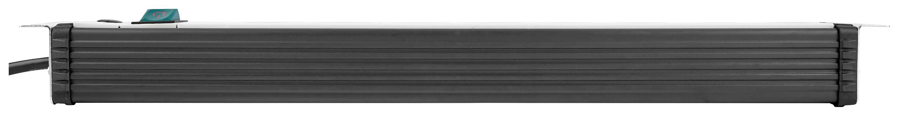 A black rectangular electronic device with a green switch on top. It appears to be a power supply unit or similar component.