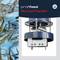 'ProfiFeed ScrewFeeder' with close-up of fish feed. Device with digital display for aquacultures. Logo in top right corner.