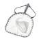 Angler's metal landing net with white mesh, perfect for safely landing caught fish.